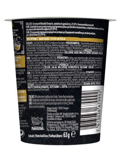 MAGGI Magic Asia Noodles, instant rezanci s curry začinima, čaša, 63g_BOP