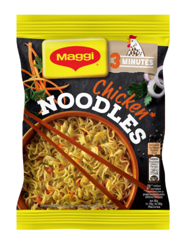 MAGGI Noodles, instant rezanci s okusom piletine, vrećica 59.2g_FOP